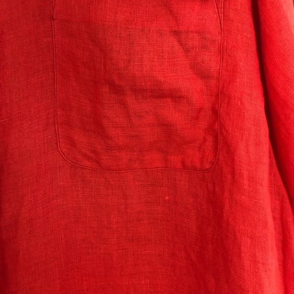 100% LINEN BUTTON UP TEE - Picture 8 of 8